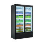 Refrigerador vertical da exposição do armazenamento frio da bebida da energia da mostra do refrigerador da porta dobro