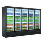 Refrigerador refrigerado da bebida da mostra do supermercado multi porta ereta