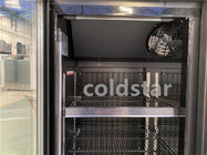 Congelador de refrigerador comercial com a mostra ereta do congelador da única porta de vidro para o supermercado