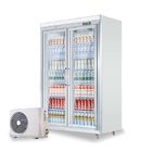 Refrigerador da exposição do compressor da separação do supermercado com a porta de vidro da dupla camada