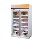 refrigerador de vidro da porta do supermercado ereto da mostra do congelador 1000L