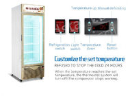 Congelador de vidro ereto da exposição do gelado da porta do supermercado 400L do congelador da porta único
