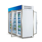Refrigerador de vidro da porta do refrigerador frio comercial da bebida refrigerar de ar de Front And Rear Open Style, bebida da loja