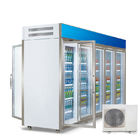 Refrigerador vertical da mostra do refrigerador e do congelador da mercearia
