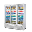 Das portas comerciais do vidro 3 do equipamento de refrigeração do supermercado refrigerador ereto da exposição