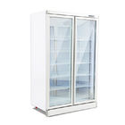 Baixos refrigerador e congelador de vidro verticais ruidosos do gelado da exposição da porta