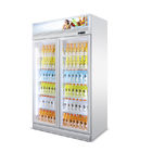 O supermercado ereto refrigerado apresenta o refrigerador de vidro do refrigerador do refrigerador da bebida da cerveja da porta