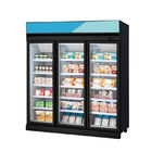 Congelador de refrigerador ereto da exposição da bebida da porta de vidro para o supermercado