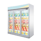 Mostra de vidro ereta do congelador do gelado da exposição da porta para a loja da loja do supermercado