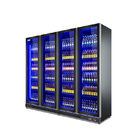 Refrigerador vertical comercial da exposição da garrafa de cerveja com a porta 4 de vidro