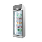 Refrigerador ereto da porta de vidro transparente da loja 2~8ºC do supermercado