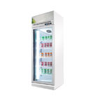 O anúncio publicitário bebe o refrigerador ereto da soda de vidro do refrigerador da exposição da porta