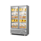 Frost - gelado de vidro livre da porta &amp; congelador vertical congelado da exposição do alimento para hotéis &amp; supermercados
