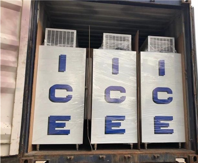 Único congelador contínuo exterior 7 do armazenamento de gelo da porta 1400L