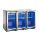 Refrigerador traseiro de aço inoxidável da exposição da cerveja da barra de 3 portas