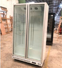 Refrigerador refrigerando da exposição do fã de vidro comercial vertical do congelador da porta para bebidas da cerveja
