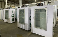 Grande congelador de vidro interno comercial do armazenamento do saco de gelo da porta dos recipientes de armazenamento do gelo