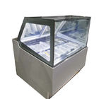 Armário de exposição congelado de aço inoxidável de Gelato da mostra do gelado