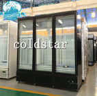 O automóvel de vidro das portas do congelador 3 comerciais degela o congelador de refrigerador ereto da exposição do gelado