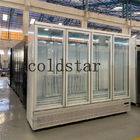 Equipamento de refrigeração ereto de Comercial do congelador da exposição da porta quatro de vidro