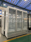 Refrigerador de vidro ereto da porta da mostra 2~8℃ do refrigerador das portas do supermercado 3