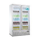 Mostra ereta do refrigerador do refrigerador de vidro da exposição da bebida da porta para o supermercado