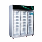 Congelador vertical de aquecimento elétrico da exposição do supermercado da porta de vidro para o gelado e o alimento congelado
