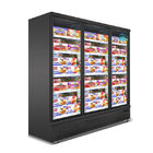 Congelador comercial da exposição das portas dos supermercados 3, congelador de vidro degelado da porta