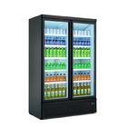 Porta de vidro ereta comercial refrigerador refrigerado da bebida da plataforma do supermercado da mostra multi