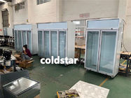 Mostra refrigerada comercial do refrigerador da exposição da porta dobro da vitrina
