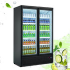 Refrigerador vertical da bebida do refrigerador da exposição da porta de vidro comercial