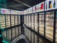 1500L do refrigerador de vidro da mostra da bebida das portas do anúncio publicitário 4 congelador ereto da exposição