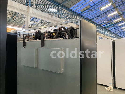 congelador vertical da exposição 450L com porta de vidro