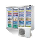 Diverso refrigerador &amp; congelador de vidro da exposição da porta com sistema remoto