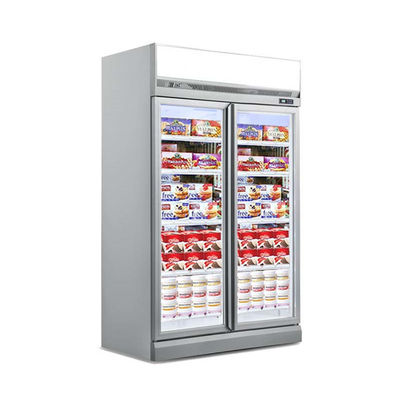 congelador vertical da exposição 450L com porta de vidro