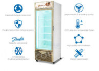Congelador ereto moderado dobro da mostra de vidro do refrigerador da exposição da porta