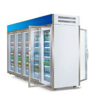 Refrigerador da bebida da porta de Front And Rear Open Glass, refrigerador da exposição do refresco, refrigerador frio da bebida da loja
