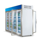 Refrigerador e congelador frios da bebida da porta de vidro do refrigerador da exposição da bebida de Front And Rear Open Type da loja