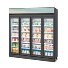 1500L do refrigerador de vidro da mostra da bebida das portas do anúncio publicitário 4 congelador ereto da exposição