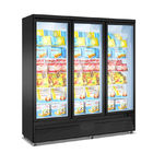 Mostra de vidro refrigerada vertical da porta do congelador da exposição do gelado do supermercado