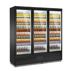 Refrigerador de vidro ereto da porta da mostra 2~8℃ do refrigerador das portas do supermercado 3