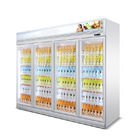Mostra vertical do refrigerador do refrigerador da porta 4 de vidro comercial