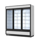 Mostra vertical do congelador da porta de vidro do supermercado com sistema de refrigeração do fã