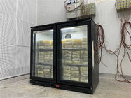 Refrigerador traseiro preto da barra de 2 portas sob o refrigerador contrário da garrafa