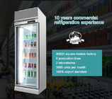 Congelador de vidro vertical das portas do equipamento de refrigeração 400L do supermercado com sistema de refrigeração do fã