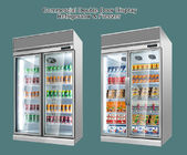 Refrescos comerciais da soda da cerveja e refrigeradores eretos da exposição da bebida fria com 2 Front Door de vidro