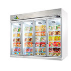 Equipamento de refrigeração do supermercado 1 refrigerador vertical do refrigerador da exposição de 2 3 4 portas