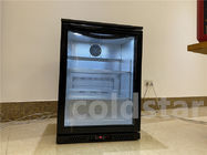 Refrigerador comercial articulado única porta da exposição da cerveja do preto do refrigerador da barra