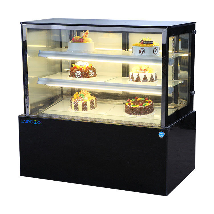 refrigerador comercial da exposição do bolo de 4ft com a porta de vidro de deslizamento traseira 1200*660*1200mm