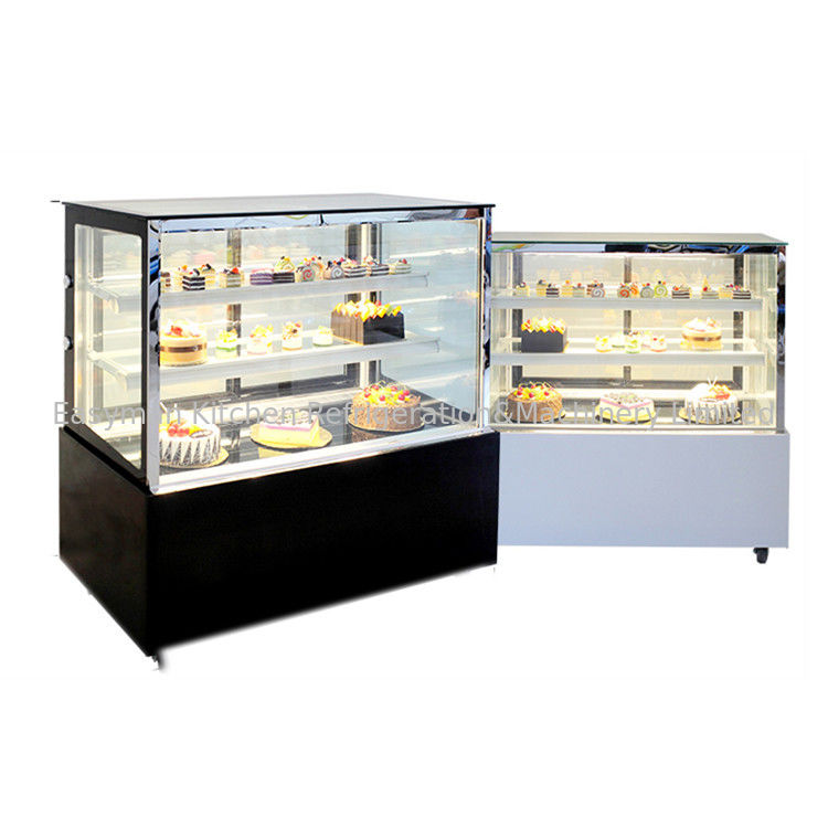 Mostra de vidro com iluminação conduzida, refrigerador aberto da padaria de grande volume do supermercado de 7ft
